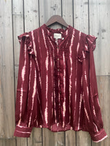 Blusa estampada con efecto tie dye de Ashleigh - Burdeos