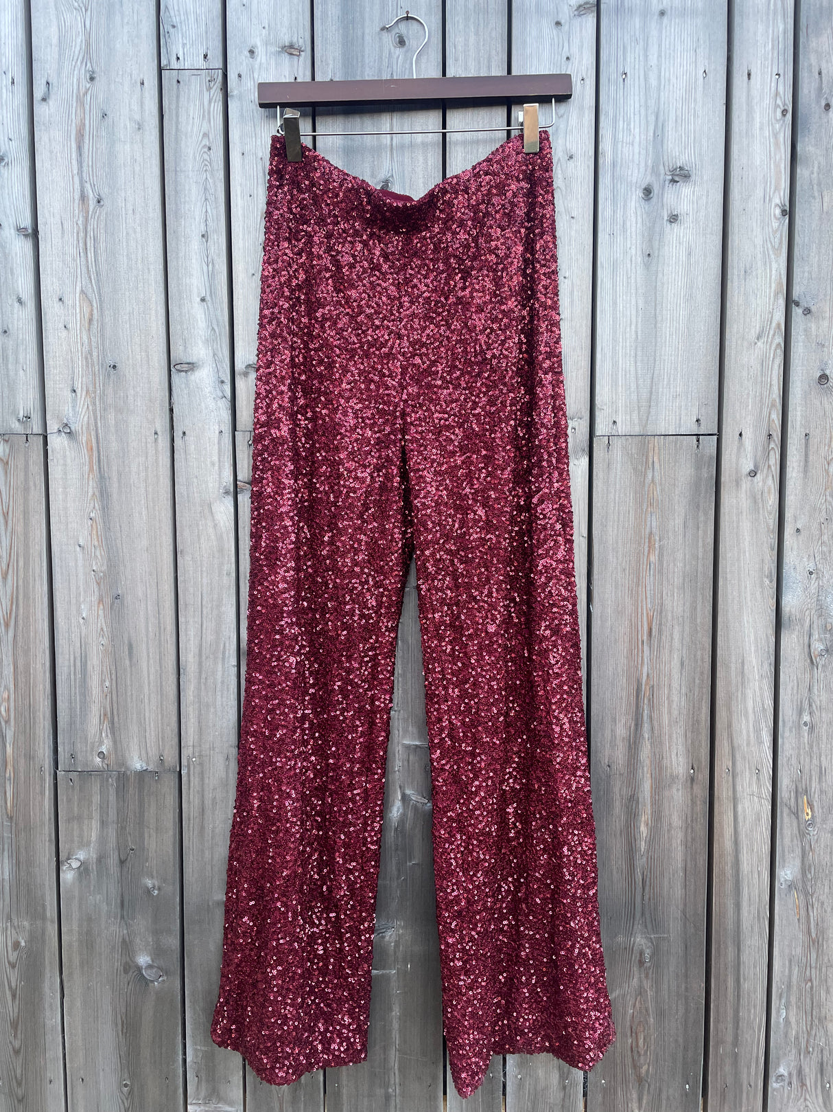 Pantalón de lentejuelas Dion - Rubí