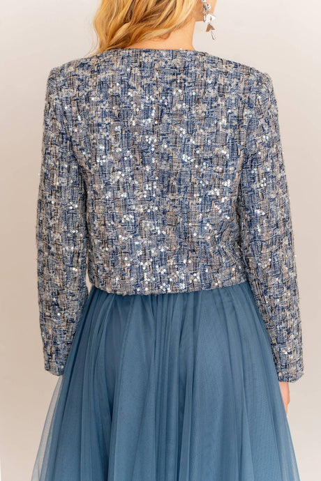 Blazer de lentejuelas Fossie - Índigo
