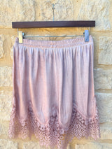 Lumi Lace Trim Short - Blush