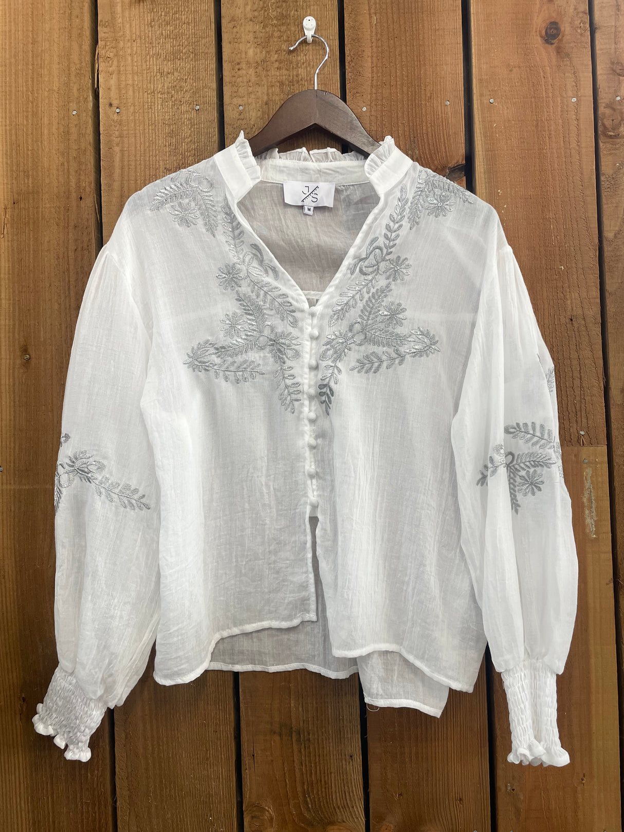 Blusa bordada Neomie blanca