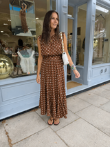 Lydia Polka Dot Blouse - Chocolate