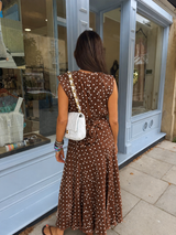 Lydia Polka Dot Blouse - Chocolate