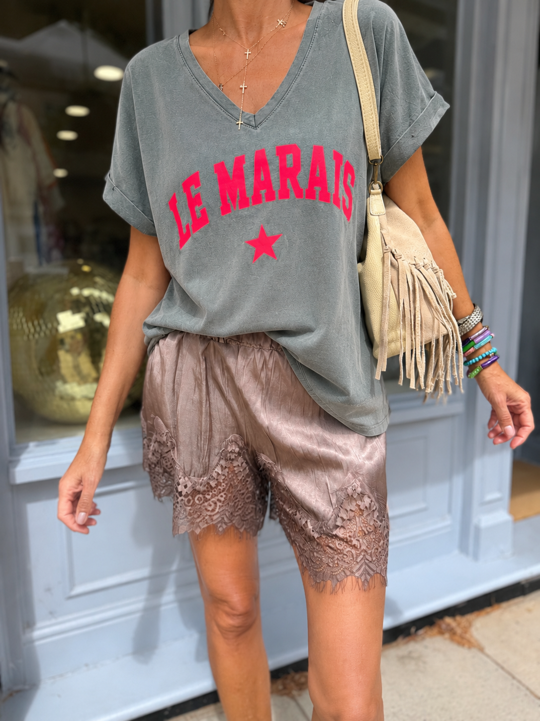 Le Marais Logo Tee - Khaki