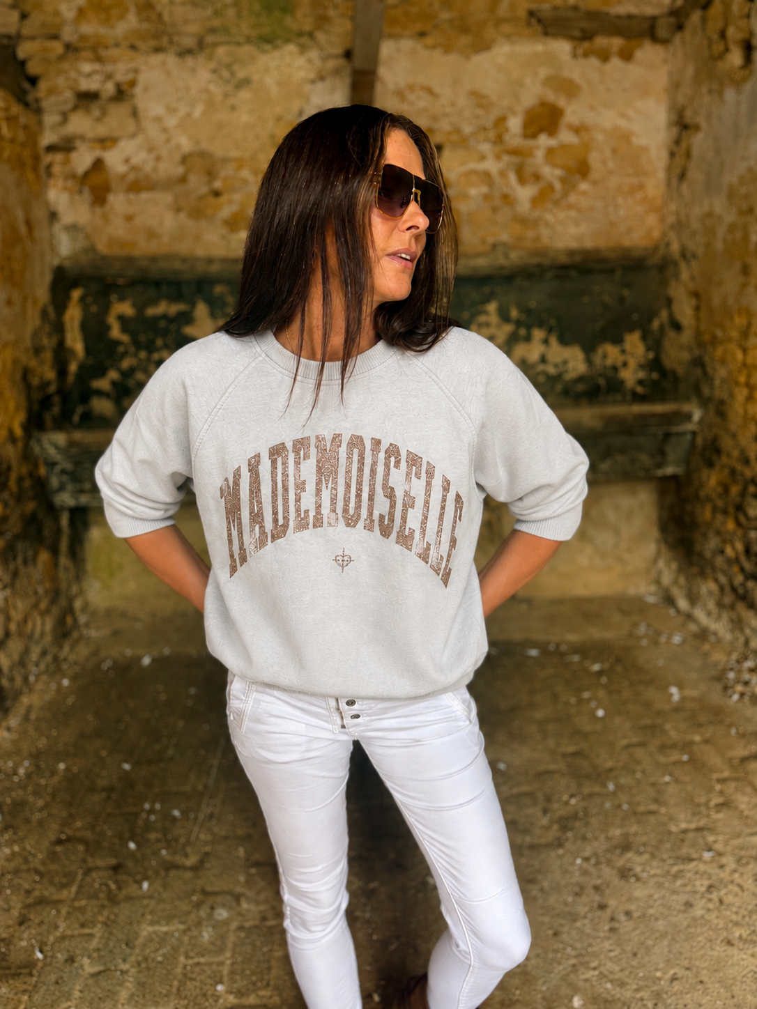 Mademoiselle Sweatshirt - Grey/Sparkle