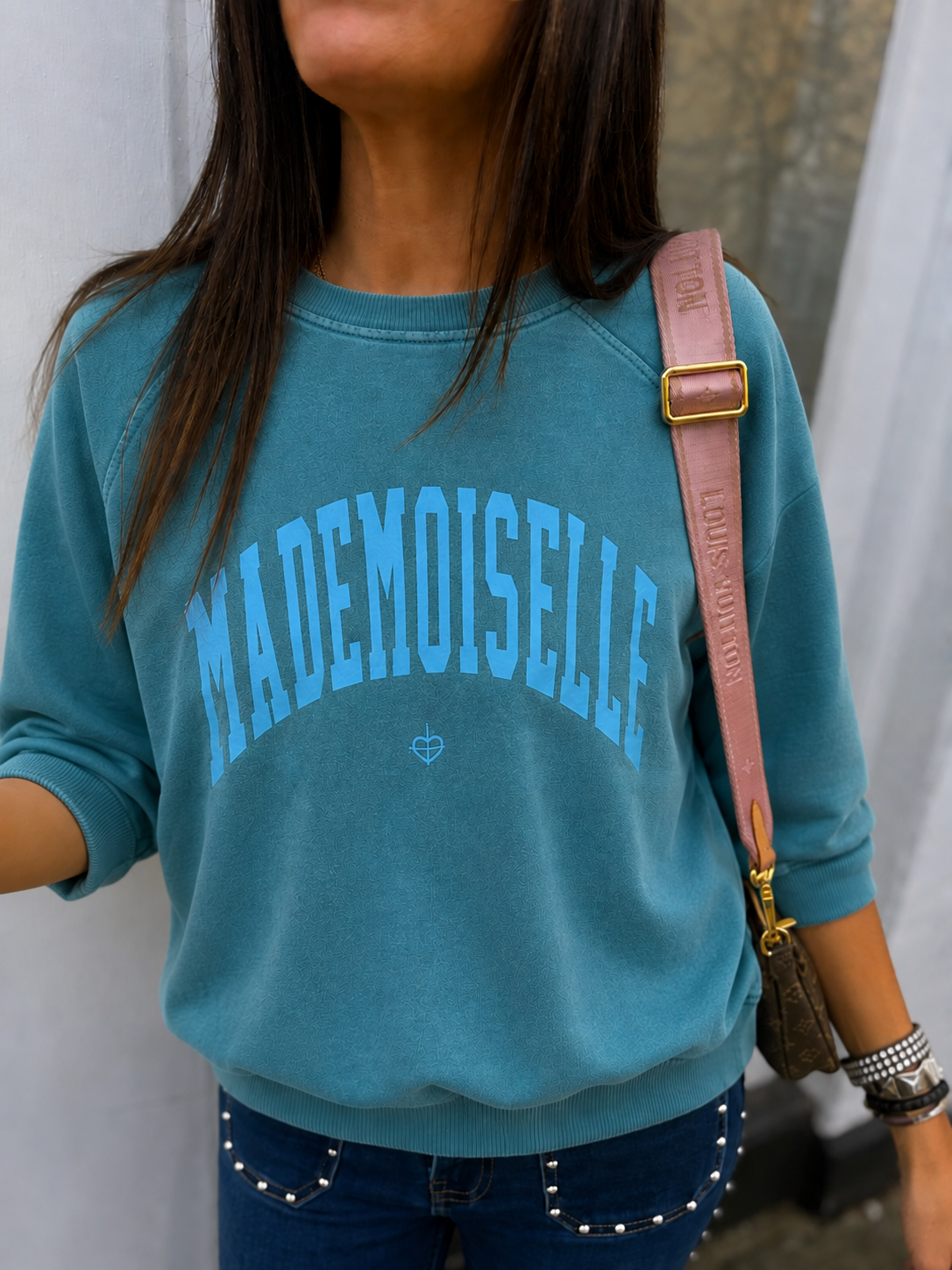 Mademoiselle Sweatshirt - Teal/Blue