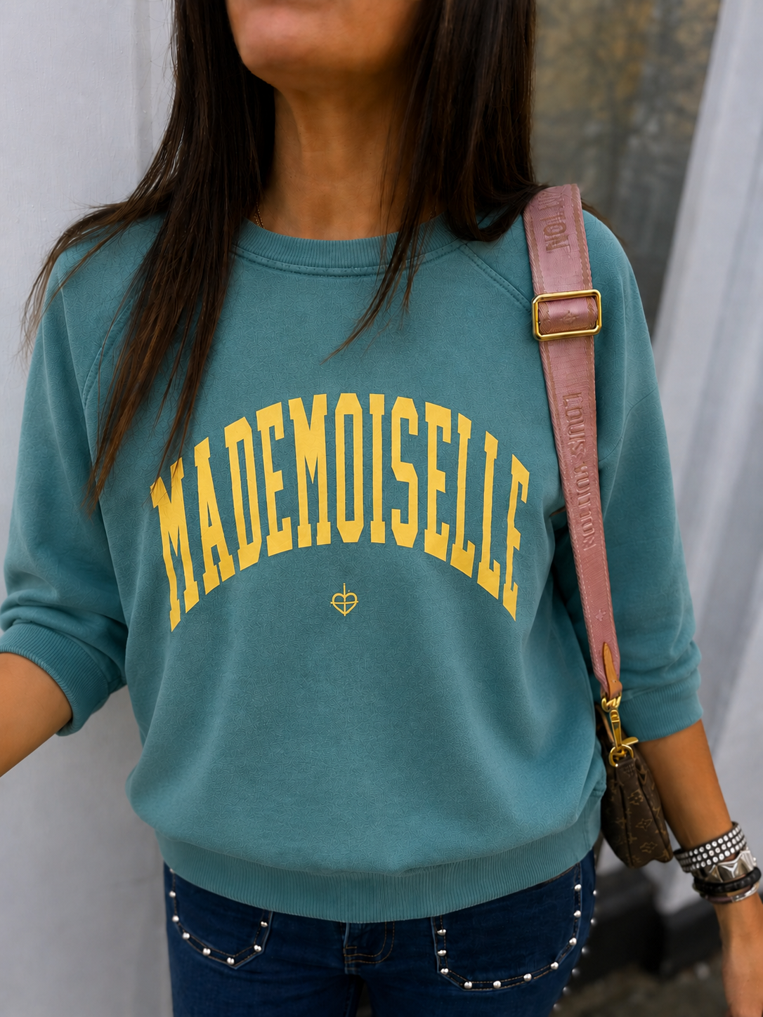 Mademoiselle Sweatshirt - Green/Yellow