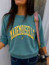 Mademoiselle Sweatshirt - Green/Yellow