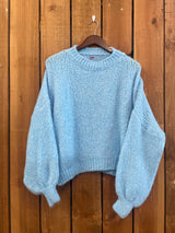 Jersey de punto de manga ancha Arlo - Aqua