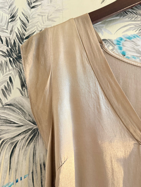 Rome V- Neck Top - Camel