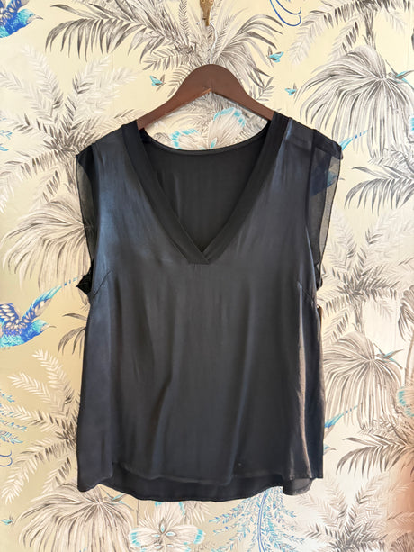 Rome V- Neck Top - Black