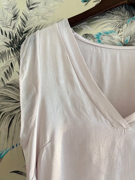 Rome V- Neck Top - Blush