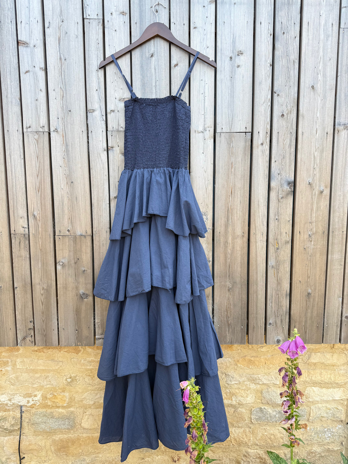 Lilou Ruffled Maxi Dress - Navy