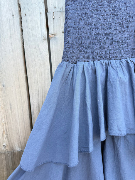 Lilou Ruffled Maxi Dress - Navy