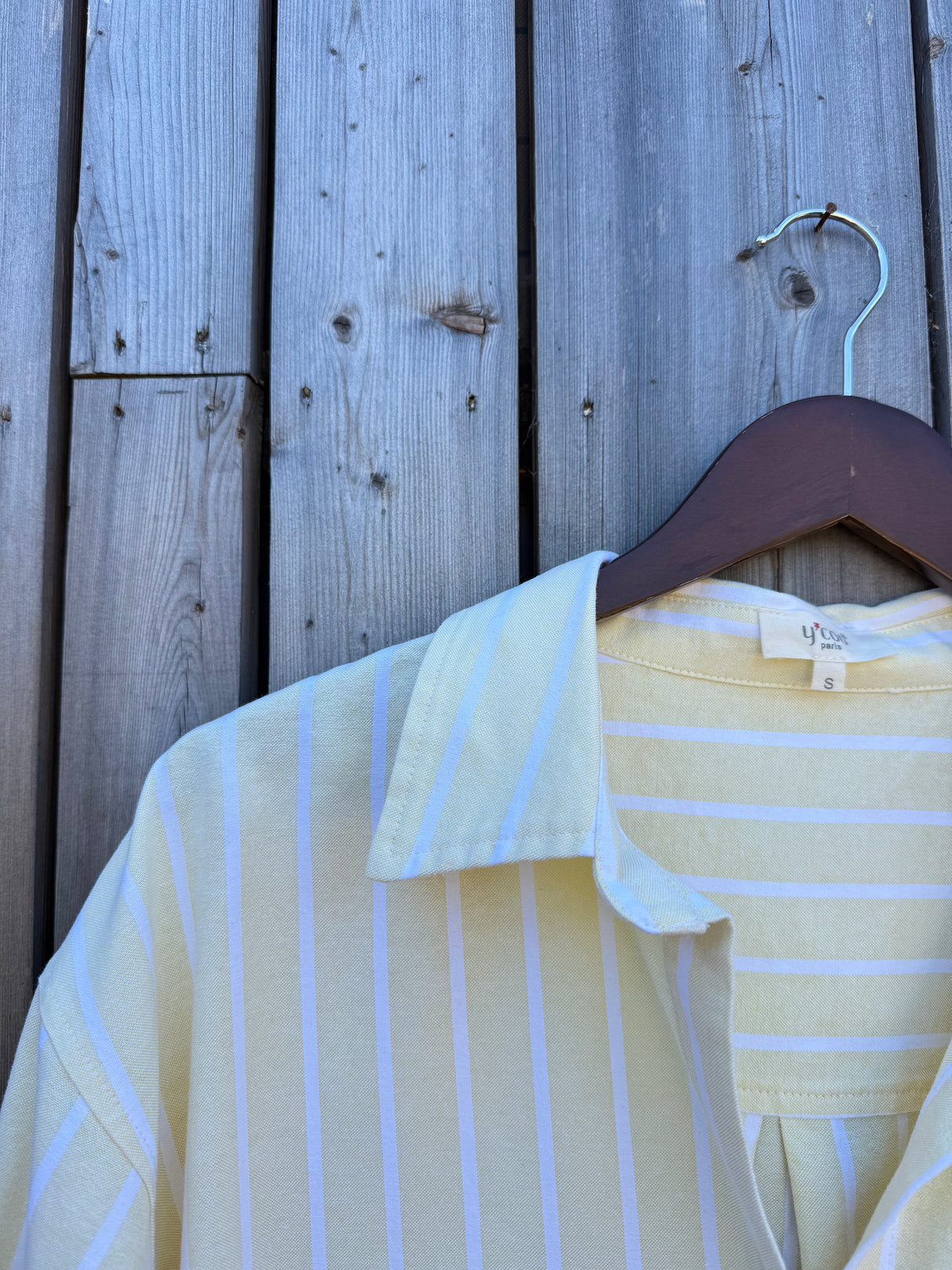 Wide Stripe Essential Shirt - Butter Yellow