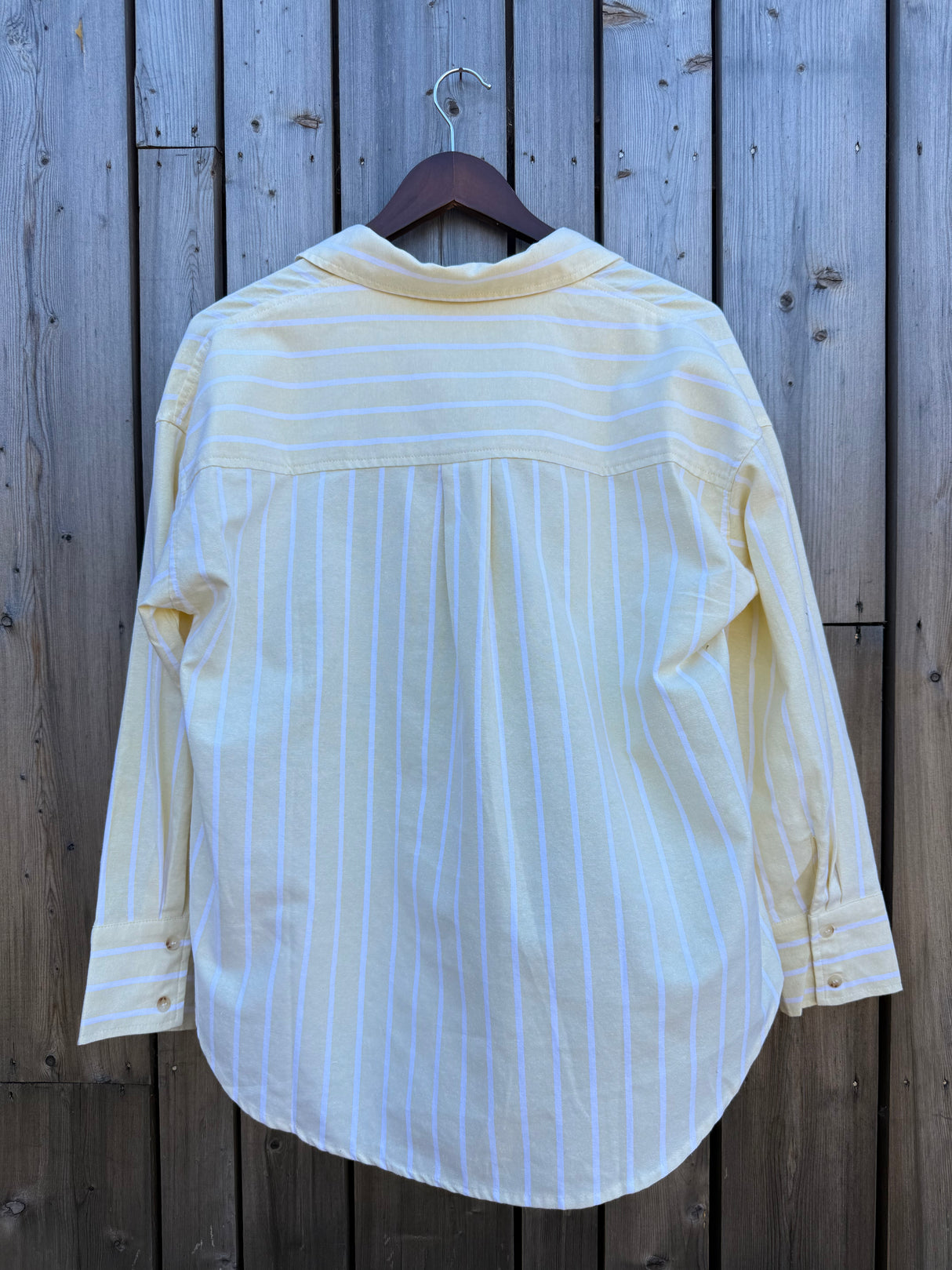 Wide Stripe Essential Shirt - Butter Yellow
