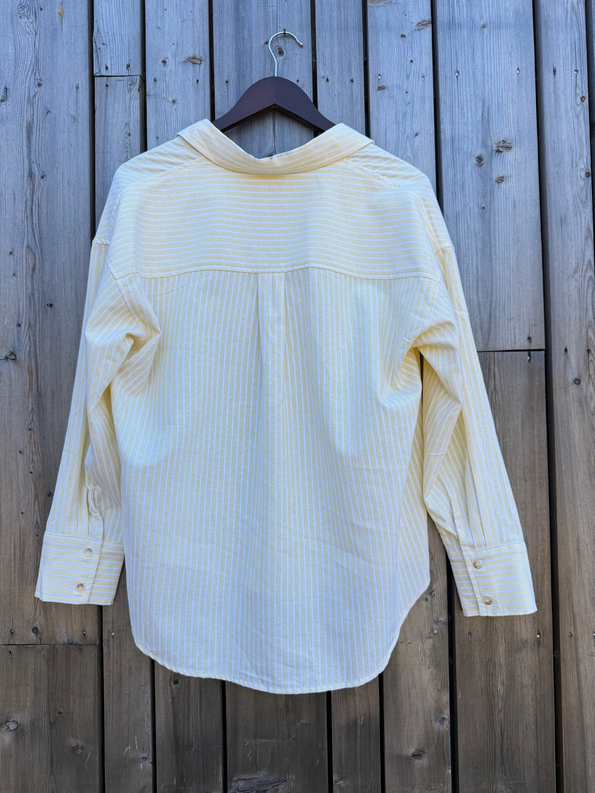 Slim Stripe Essential Shirt - Butter Yellow