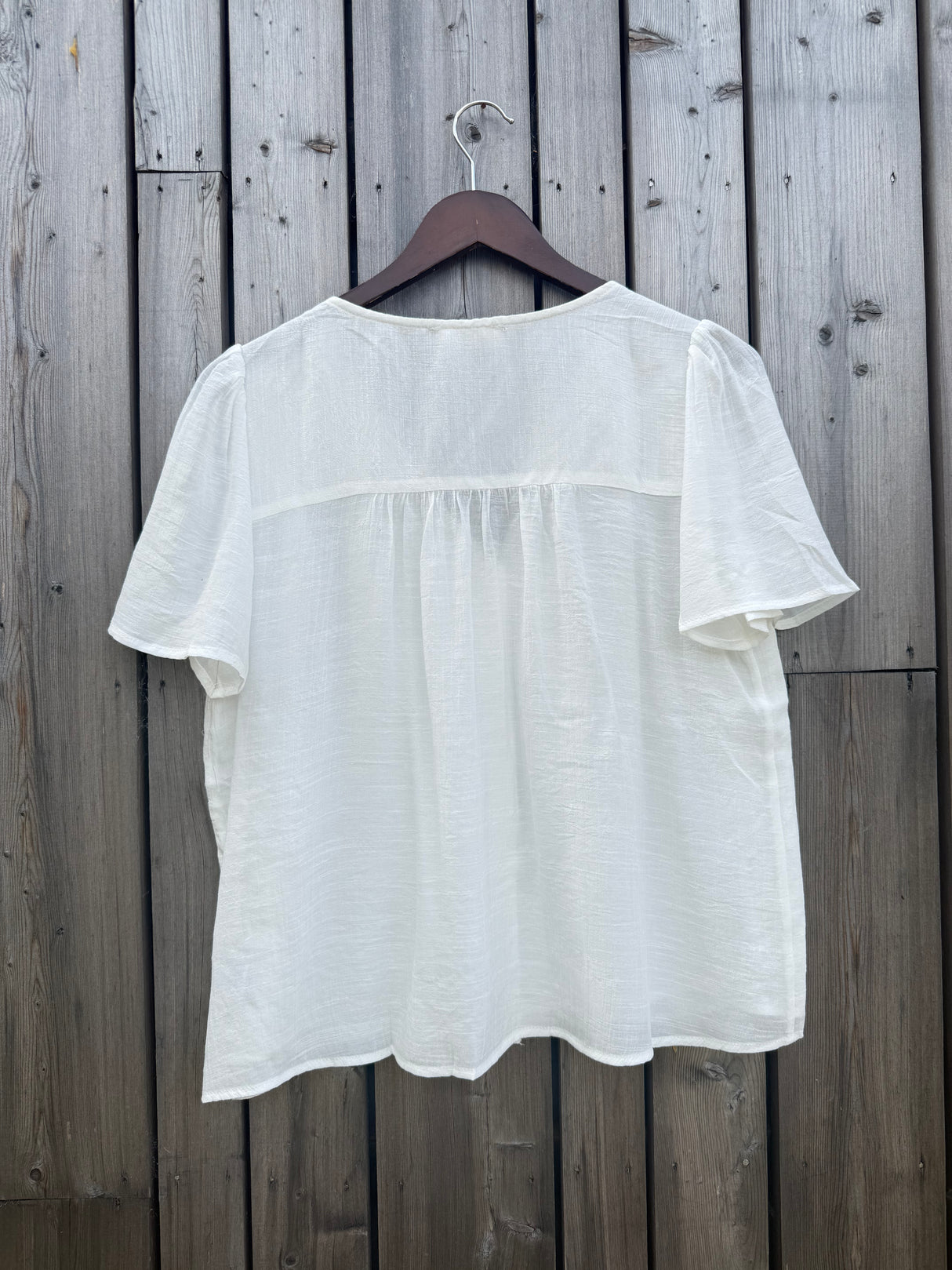 Kayley Button Blouse - White