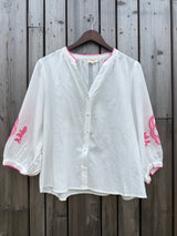 Fushia Embroidered Blouse
