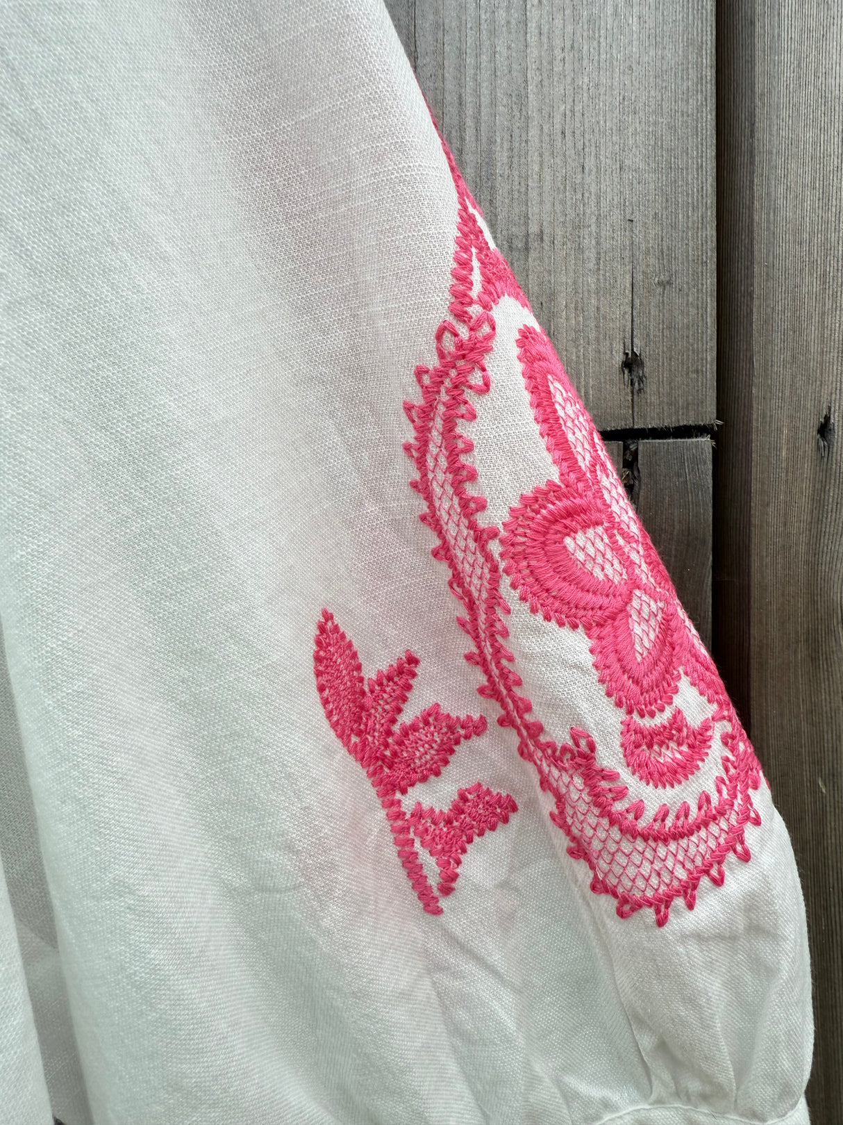 Fushia Embroidered Blouse