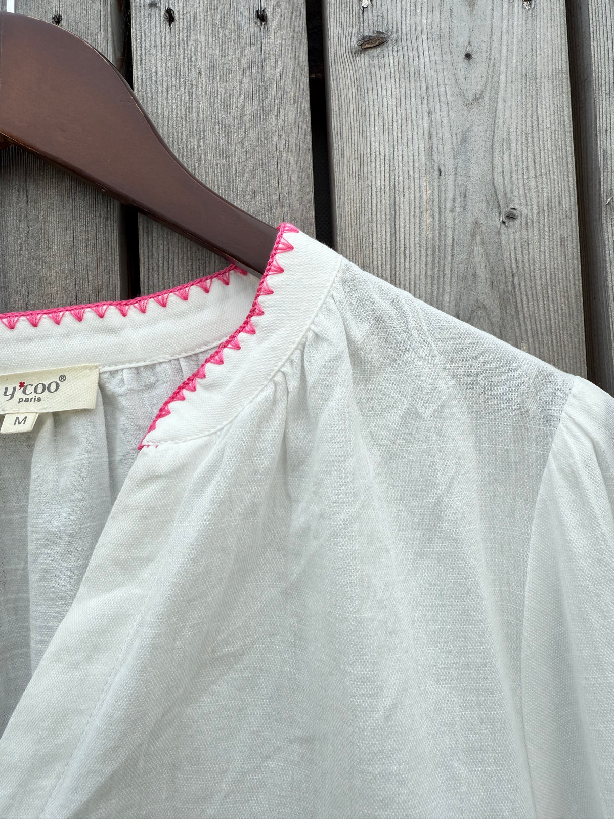 Fushia Embroidered Blouse