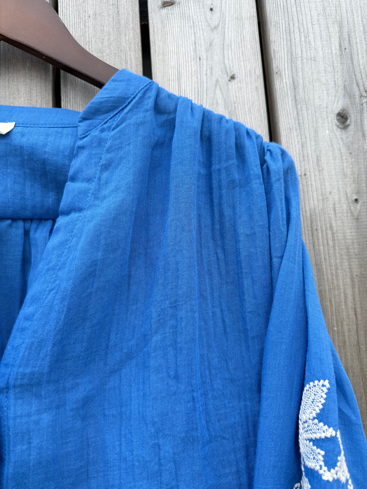Cameron Embroidered Blouse - Blue