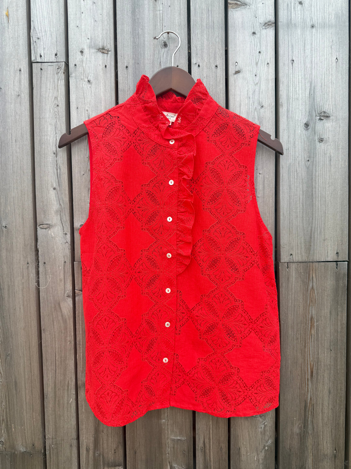 Agnes Crochet Top - Red