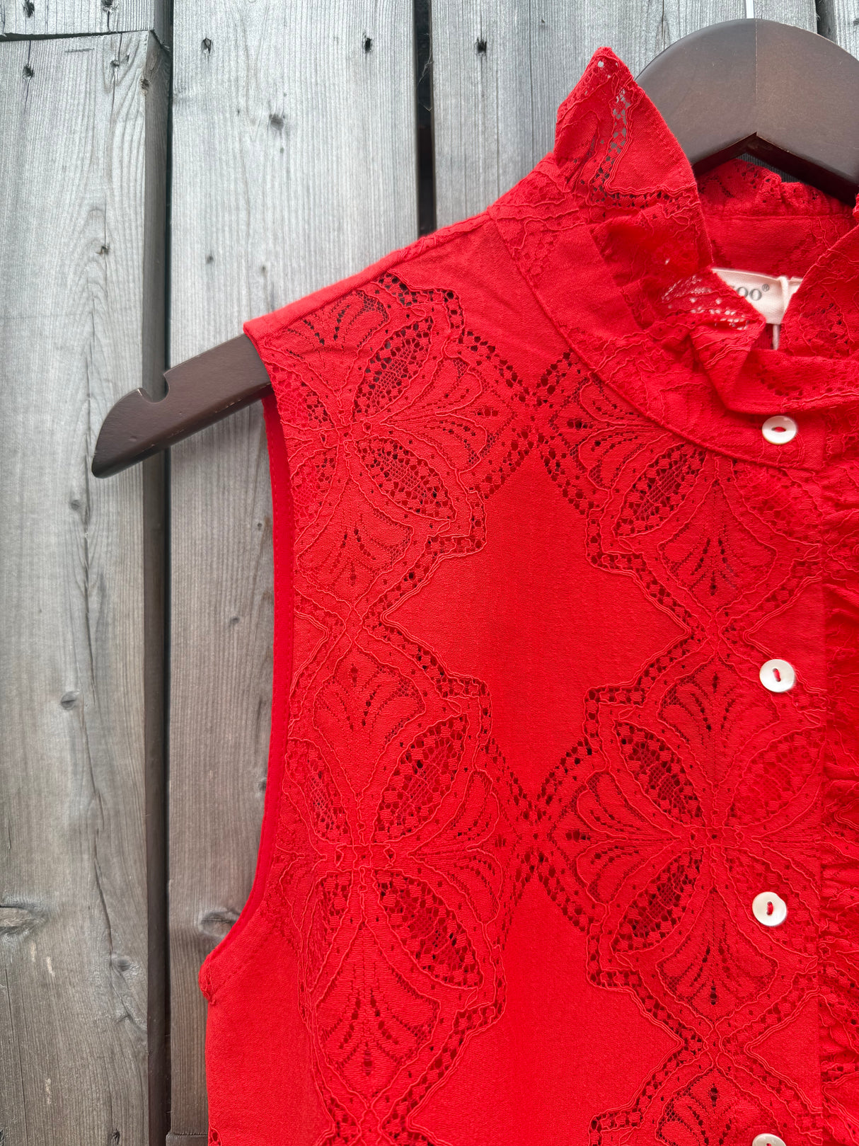 Agnes Crochet Top - Red
