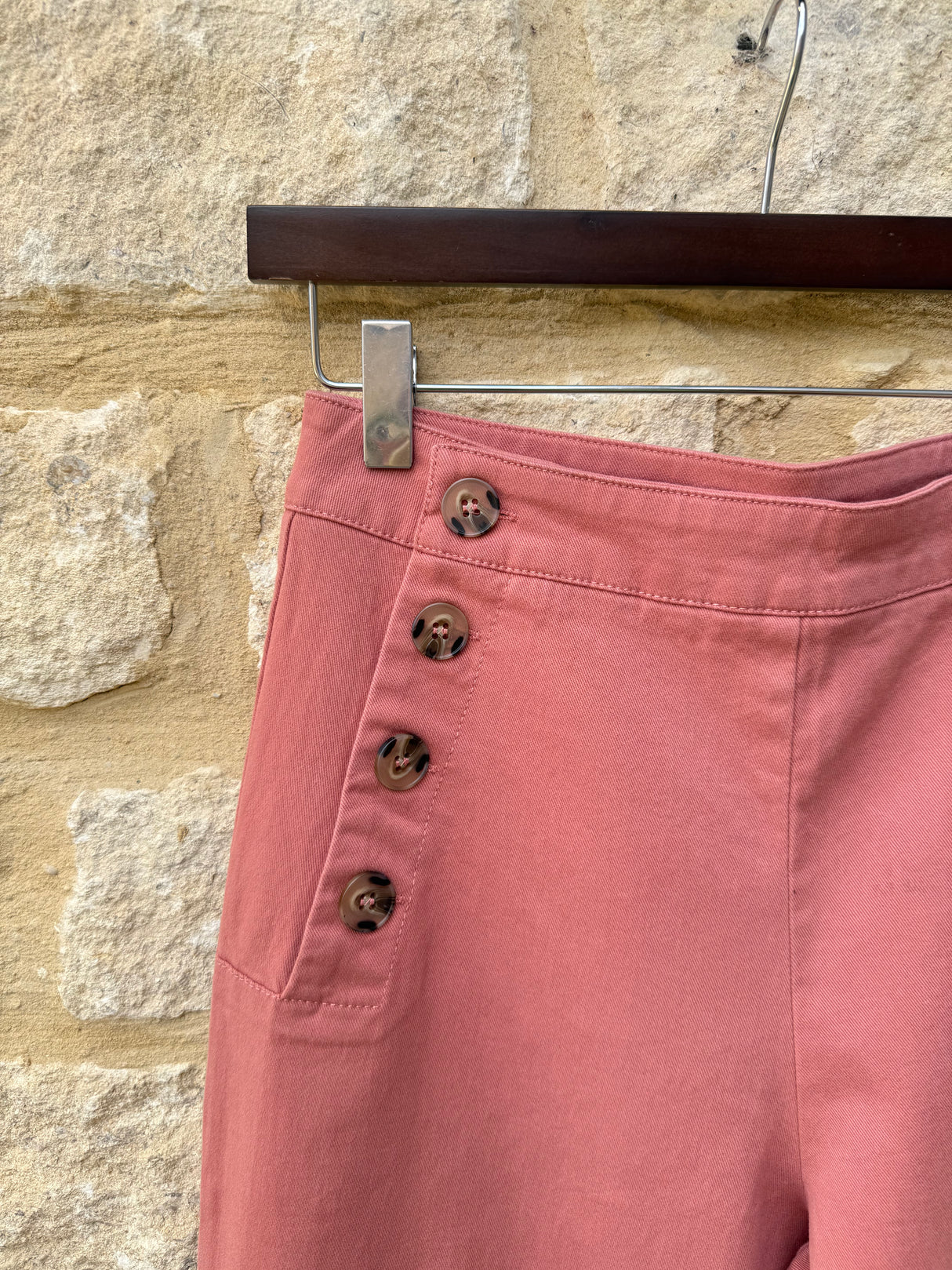 Margaux Button Pant - Rose