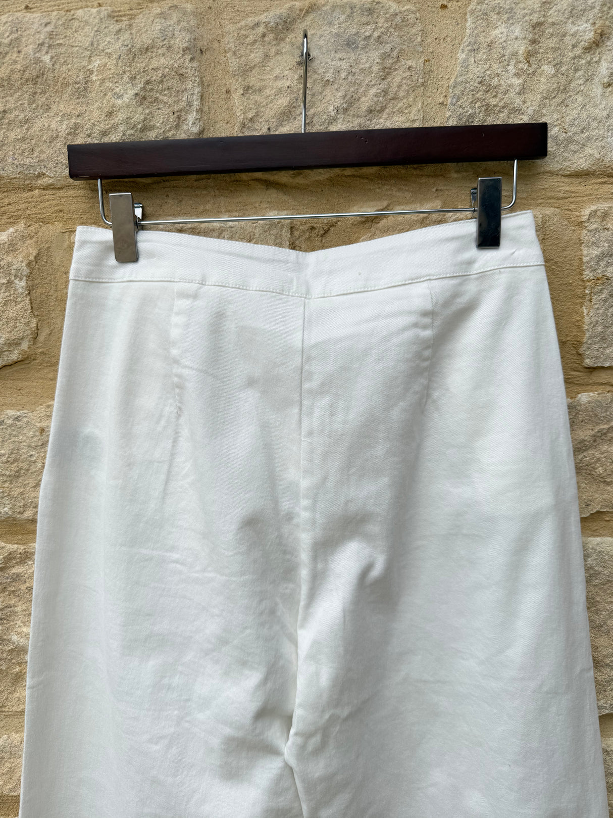 Margaux Button Pant - White