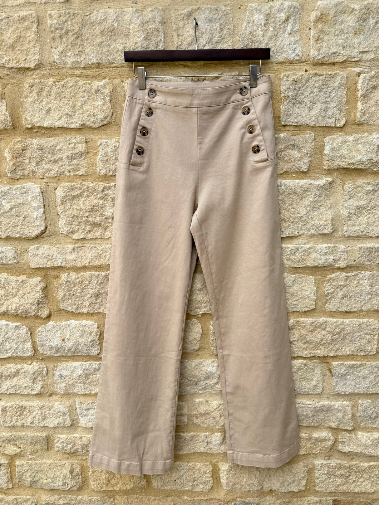Margaux Button Pant - Neutral