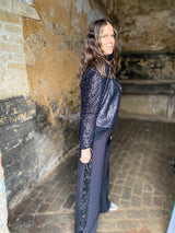 Pantalón Tempest - Negro con lentejuelas negras