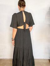 Romy Tie Back Dress - Black