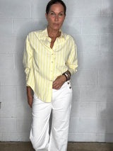 Wide Stripe Essential Shirt - Butter Yellow