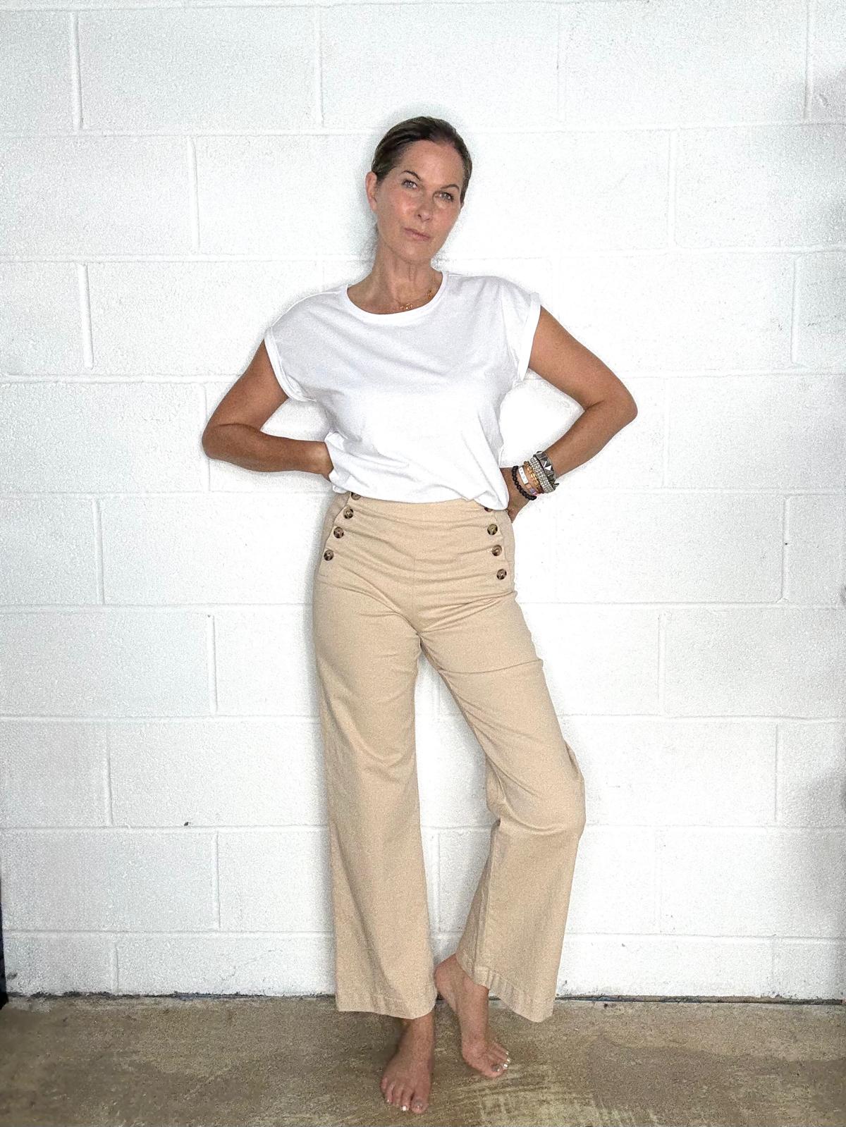 Margaux Button Pant - Neutral