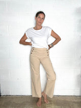 Margaux Button Pant - Neutral