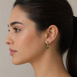 Emerald Cube Earrings
