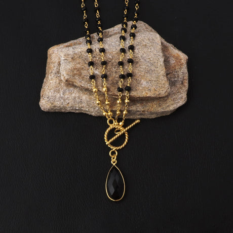 Black Onyx Beaded Necklace