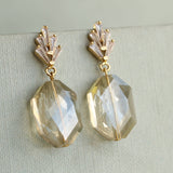 Champagne Yellow Drop Earrings