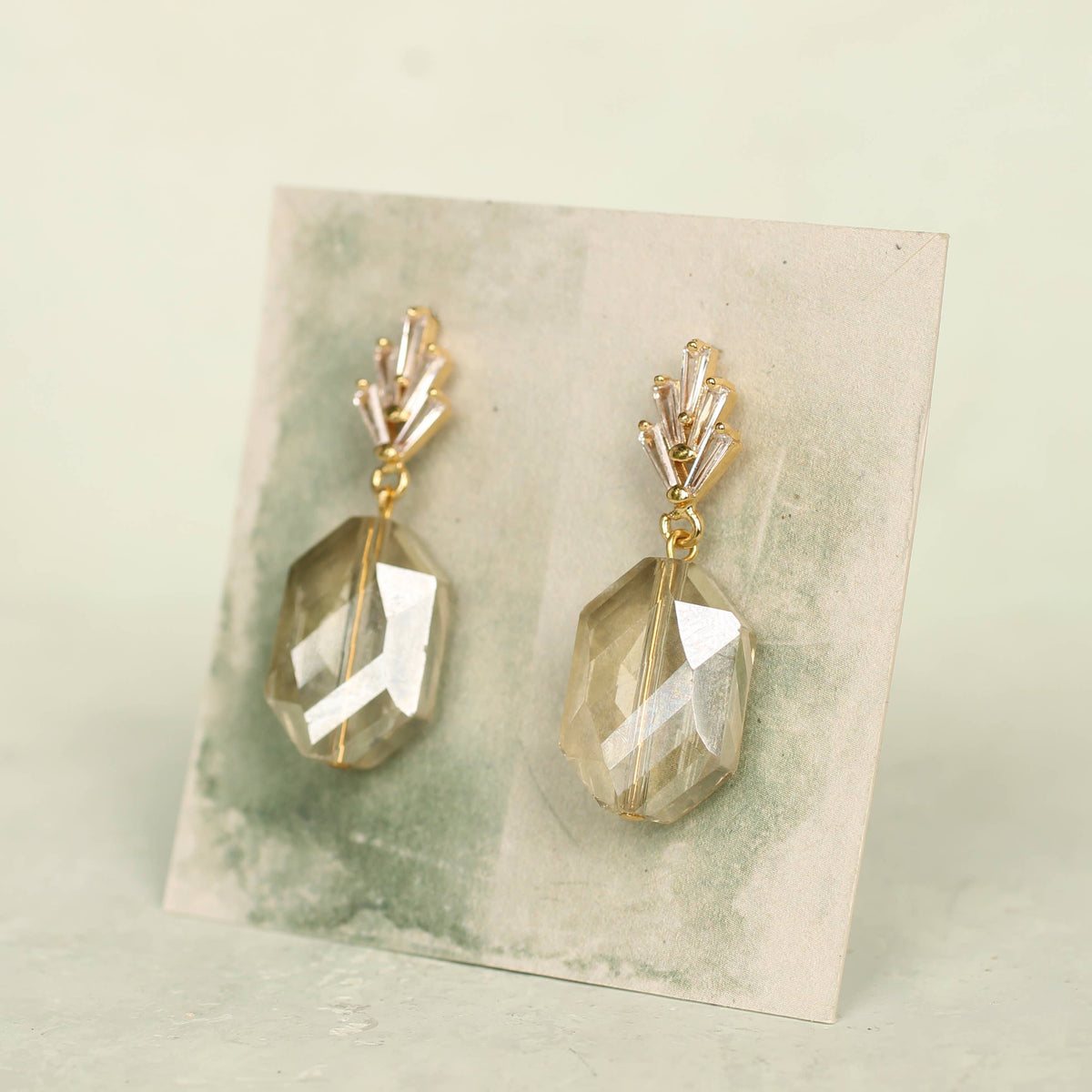 Champagne Yellow Drop Earrings