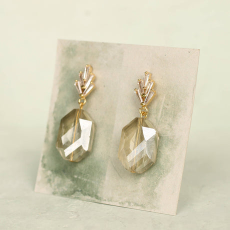 Champagne Yellow Drop Earrings