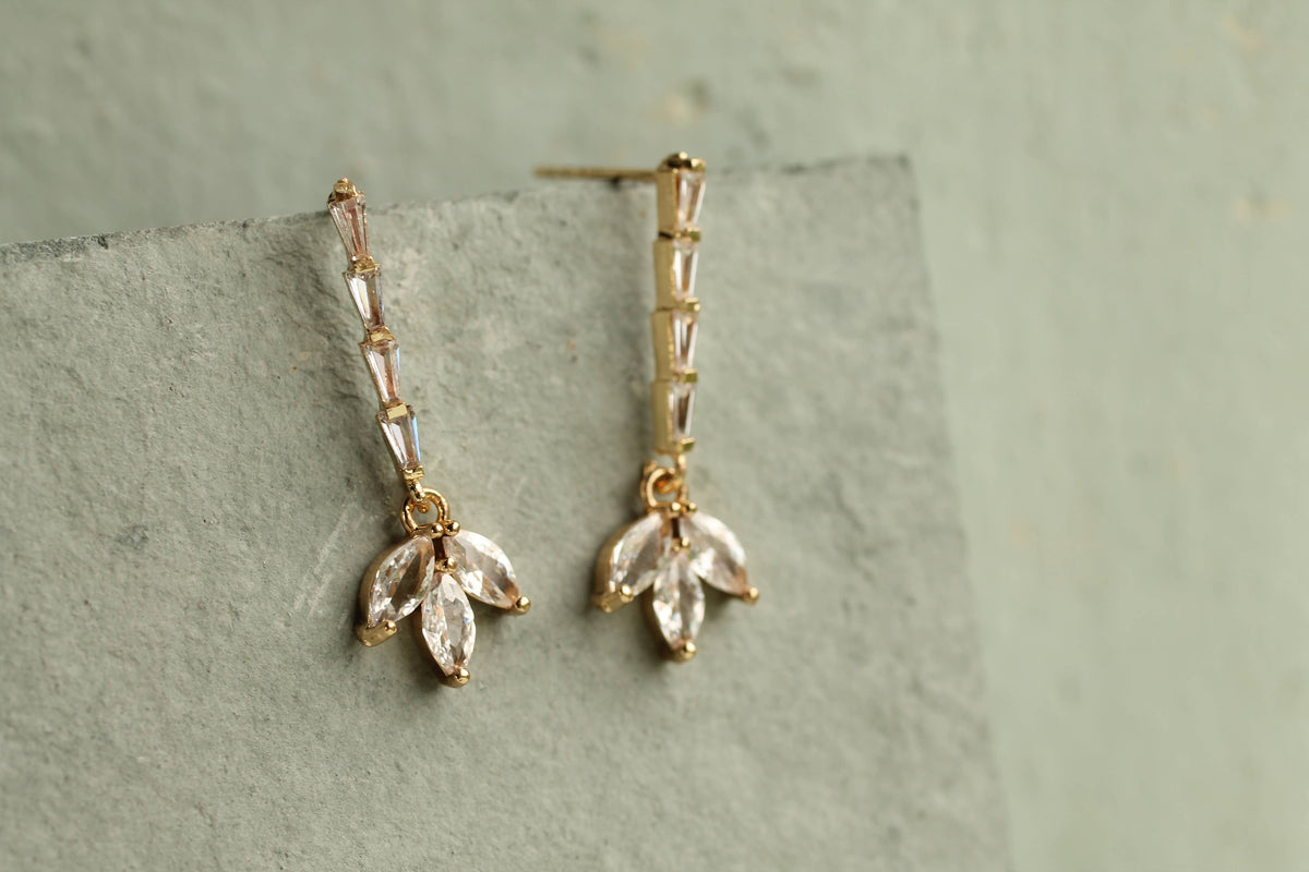Crystal Petal Earrings