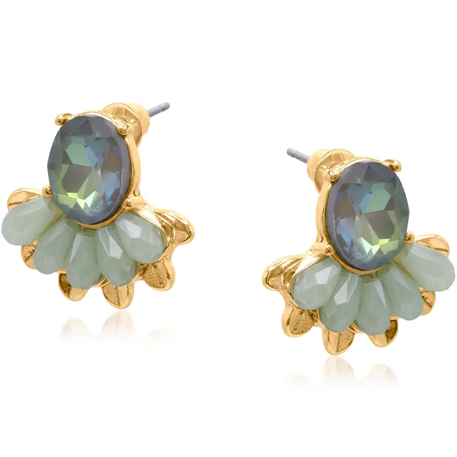 Petal Earrings - Opal/Matcha