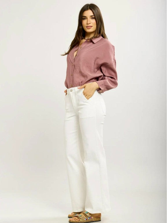 Crush Wide Leg - Ecru *NEW*