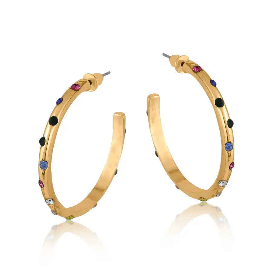 Ginette Rainbow Hoop Earrings