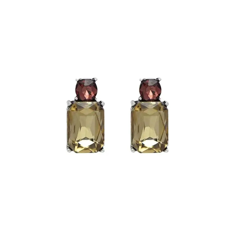 Mini Gem Earring - Light Amber/Mink
