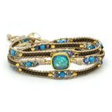 Turquoise Gem Wrap Bracelet
