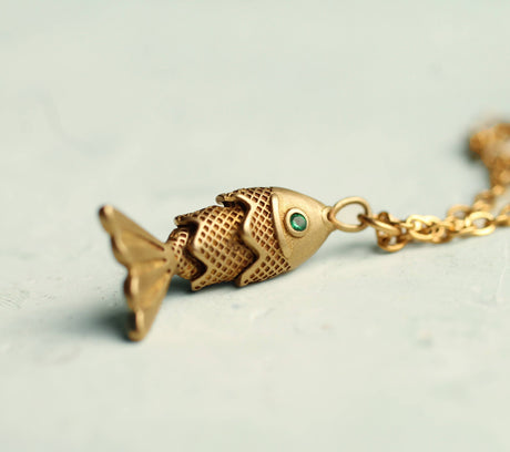 Gold Fish Necklace