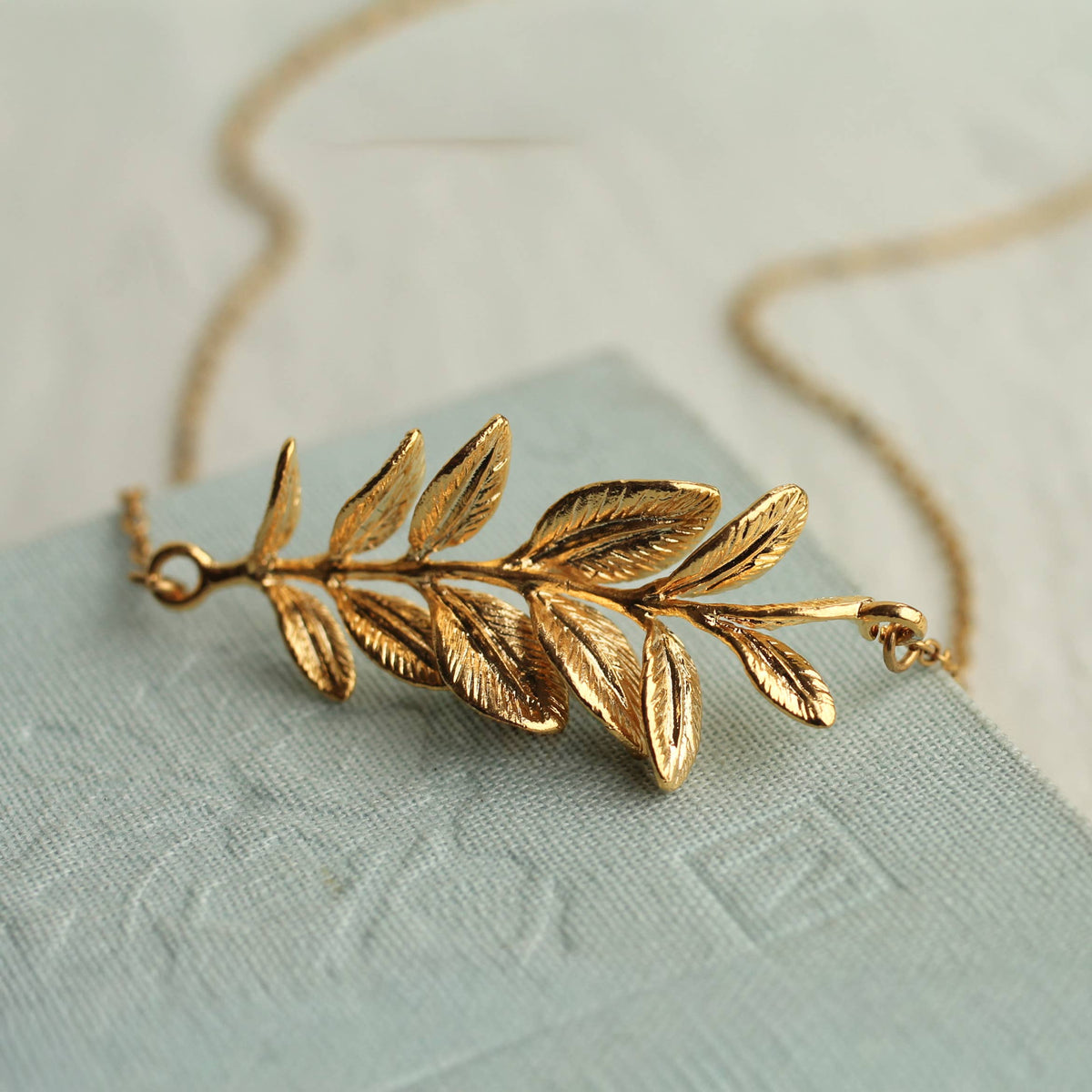 Gold Rosemary Branch Necklace