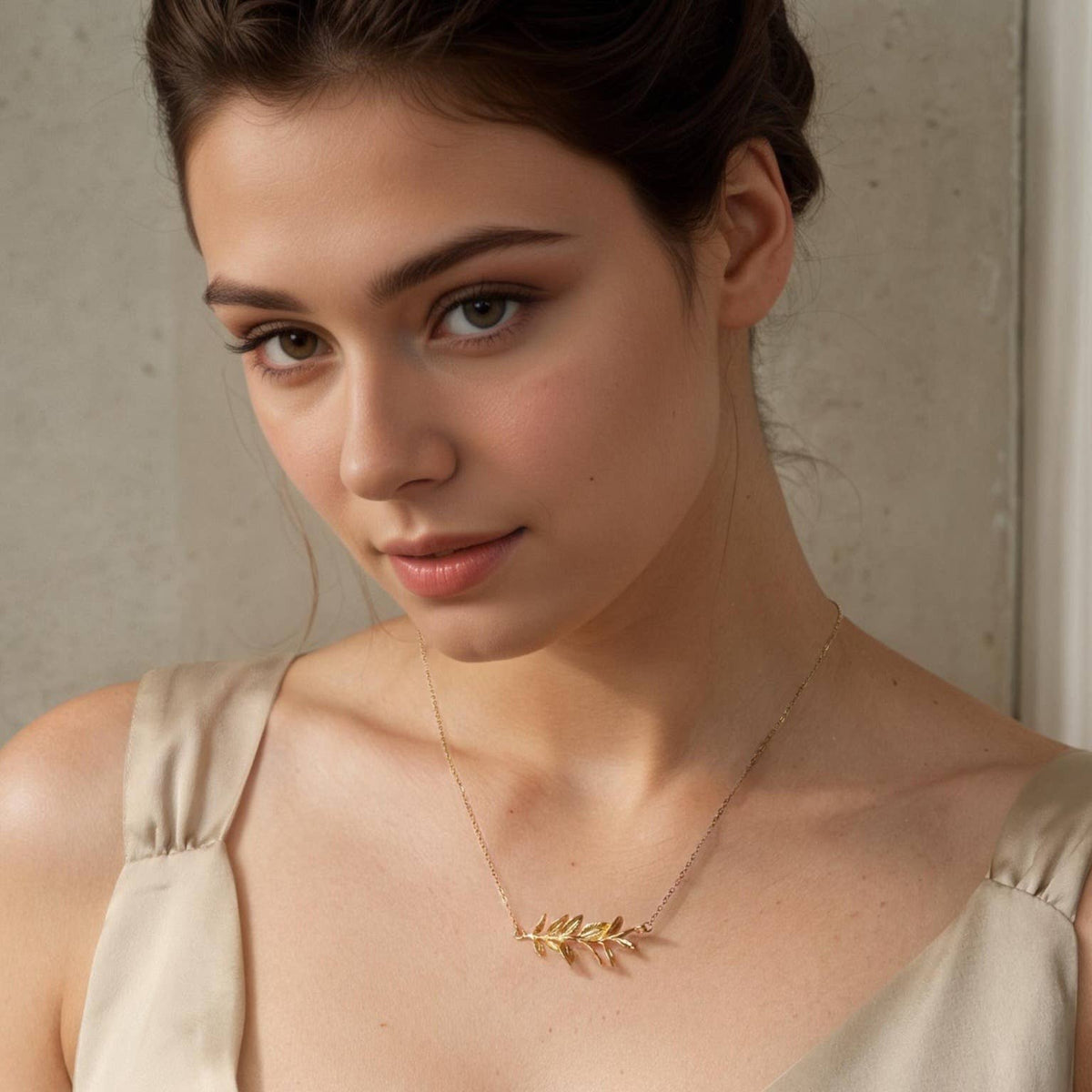 Gold Rosemary Branch Necklace